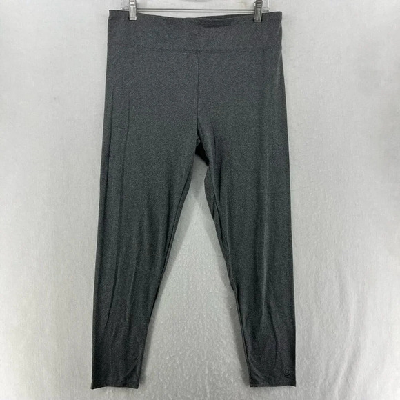 Cuddl Duds Leggings Women's Sz L Gray Wide Waist Skinny High Rise Comfy Stretch - Picture 1 of 11